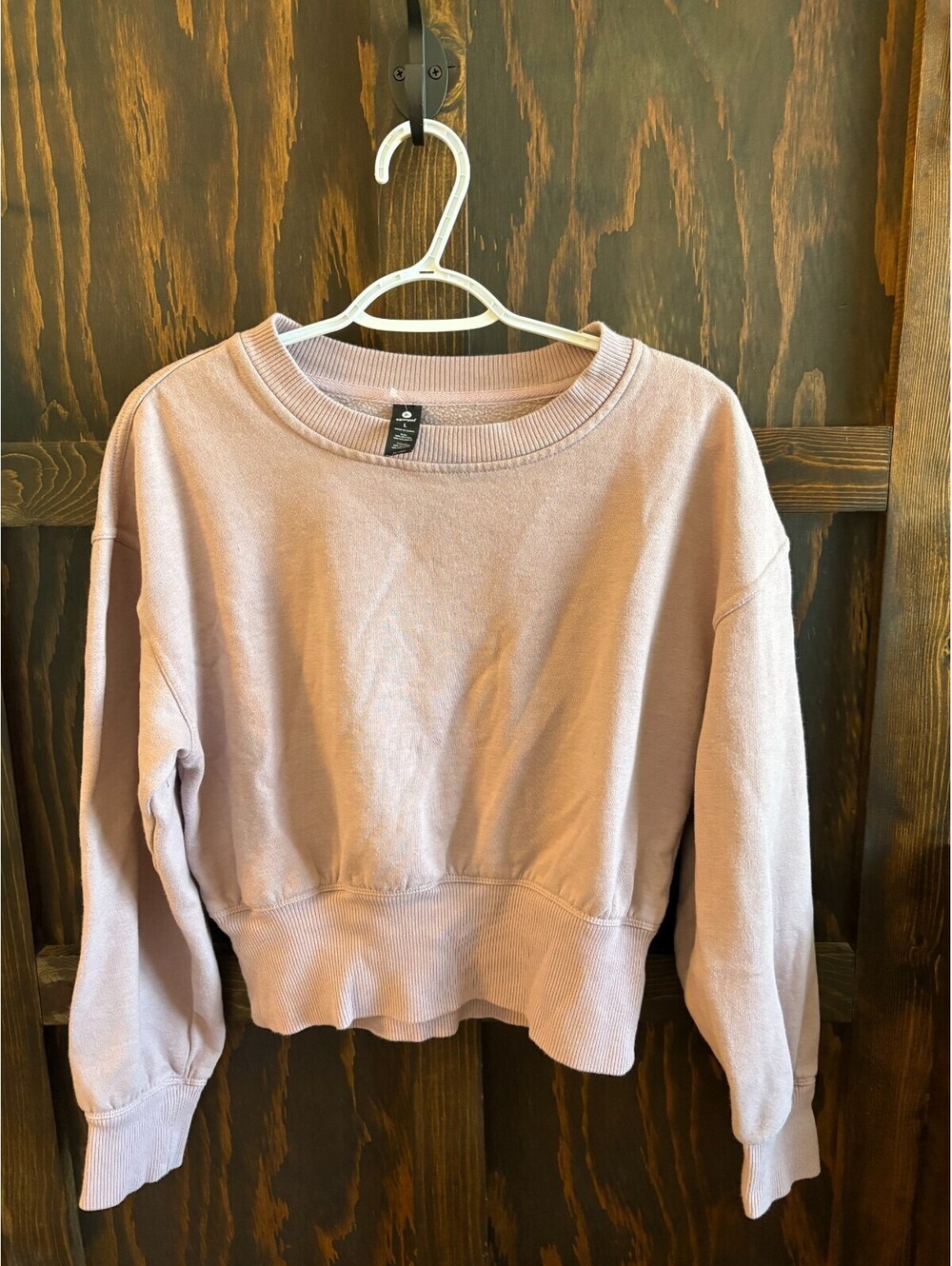 90 Degree by Reflex Mauve Pink Crewneck Sweatshirt Women's Size L French Terry